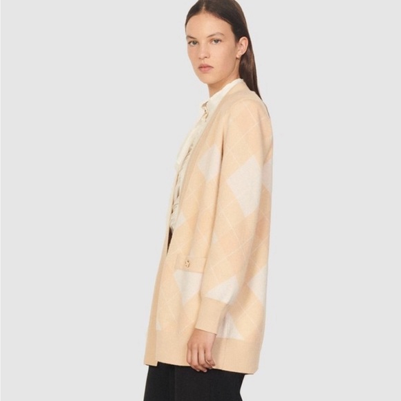 Sandro Paris Open Cardigan Womens 1 Small Wool Cashmere Blend Glenda Jumper $445 - Picture 3 of 11